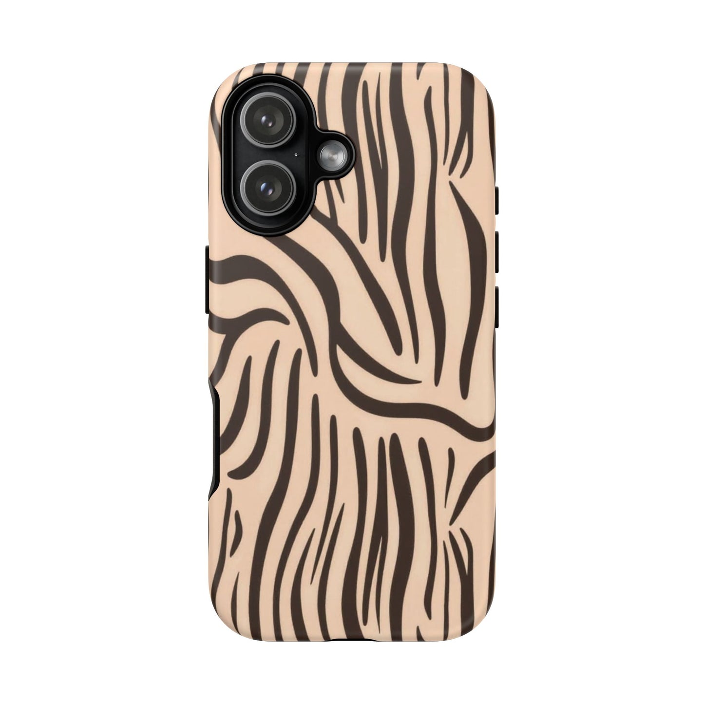 Zebra Stripe Tough Phone Case – Neutral Animal Print Protective Cover