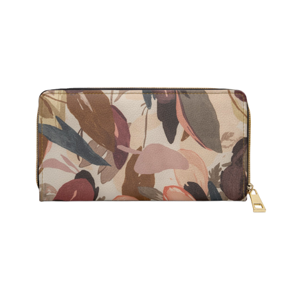 Women's Fall Leaf Wallet - Vegan Earth Toned Wallet