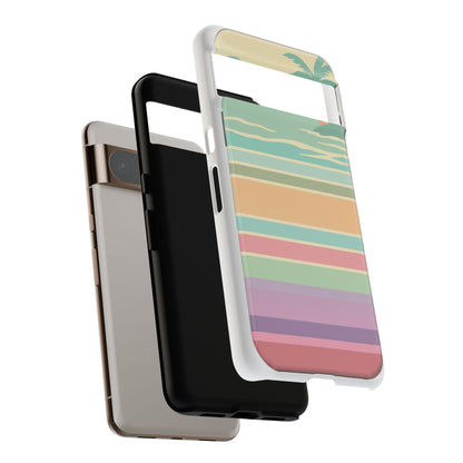 Tough Case — Retro Pastel Sunset Palm Tree Phone Case
