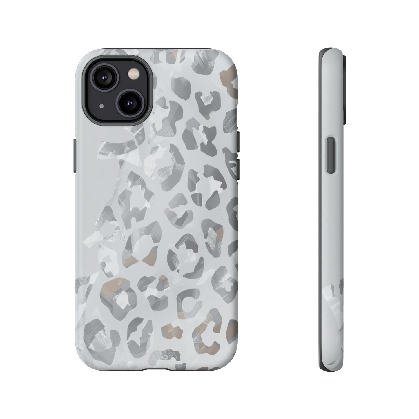 Silver Leopard Tough Phone Case