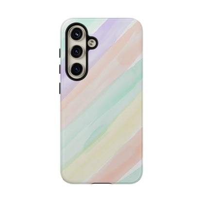 Pastel Watercolor Stripe Tough Phone Case