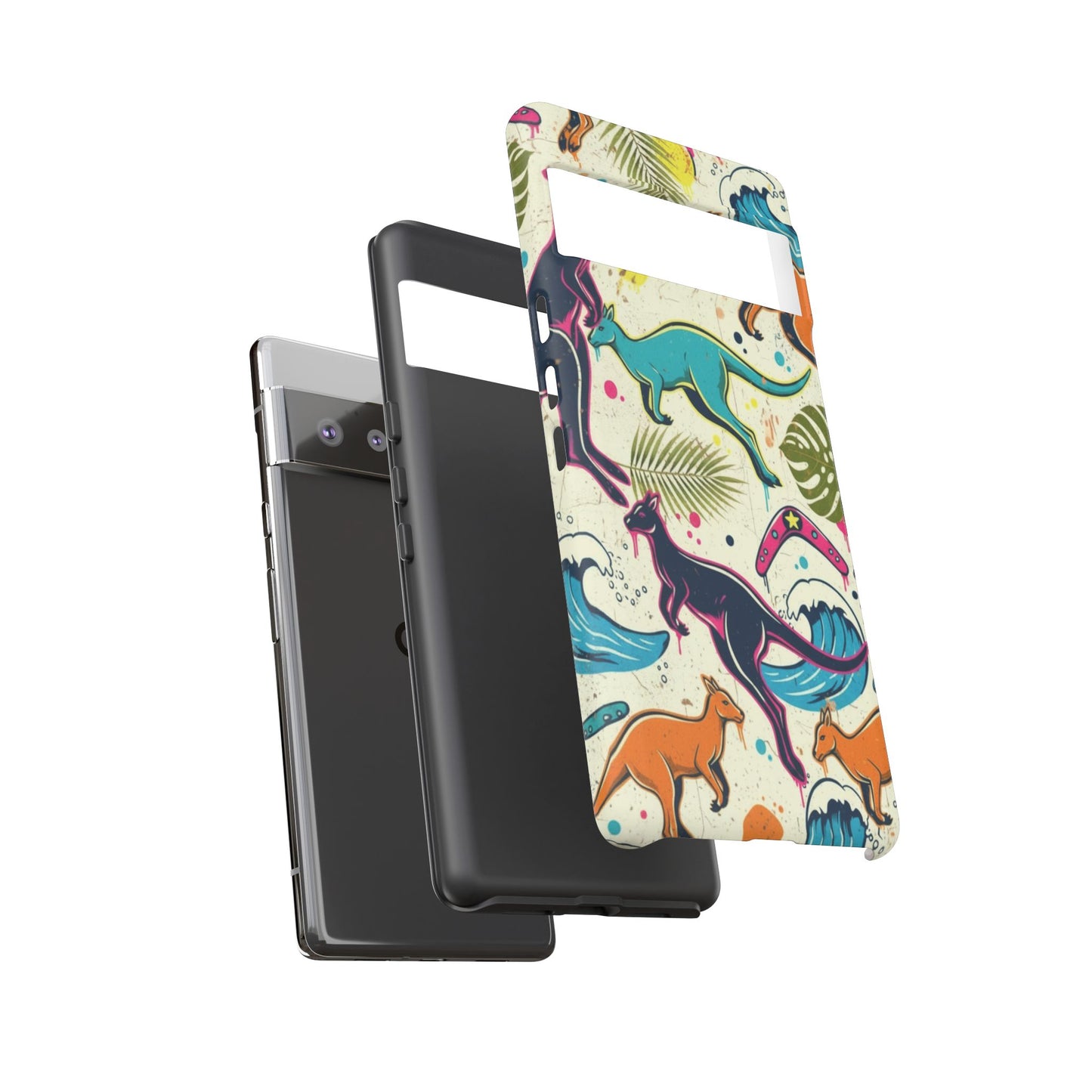 Tough Cases — Colorful Surfing Kangaroo Phone Case