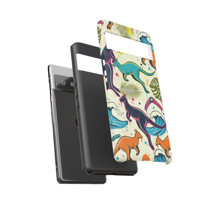 Tough Cases — Colorful Surfing Kangaroo Phone Case