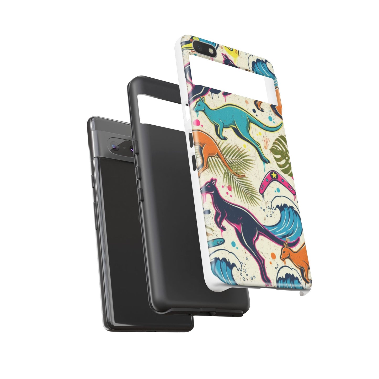 Tough Cases — Colorful Surfing Kangaroo Phone Case