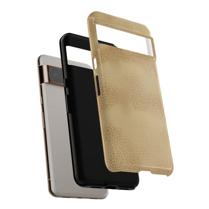 Tan Distressed Leather Texture Phone Case — Rugged Protective iPhone Cover