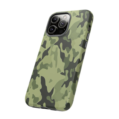Camo Tough Phone Case — Military Green Protective iPhone Cover