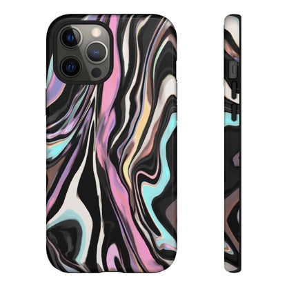 Abstract Marble Tough Phone Case — Pastel Swirl Protective Cover