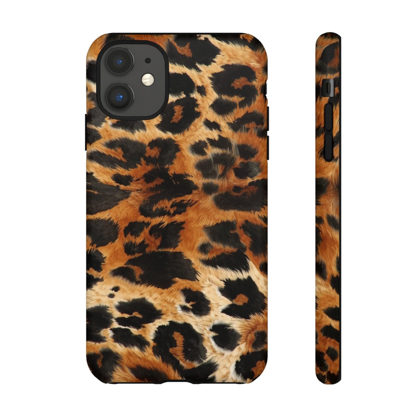 Leopard Print Tough Phone Case – Rugged Protective iPhone Cover
