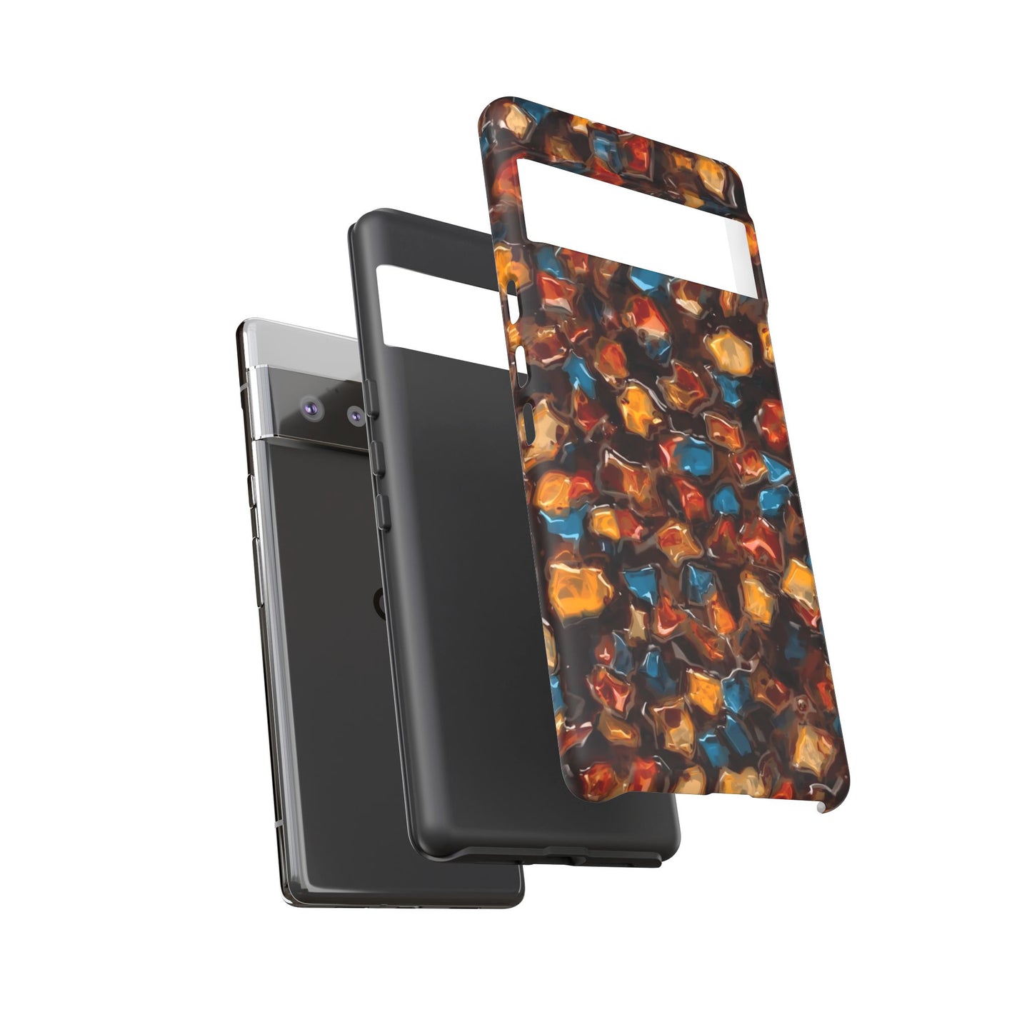 Phone Case - Amber Tortoiseshell Mosaic Protective Cover