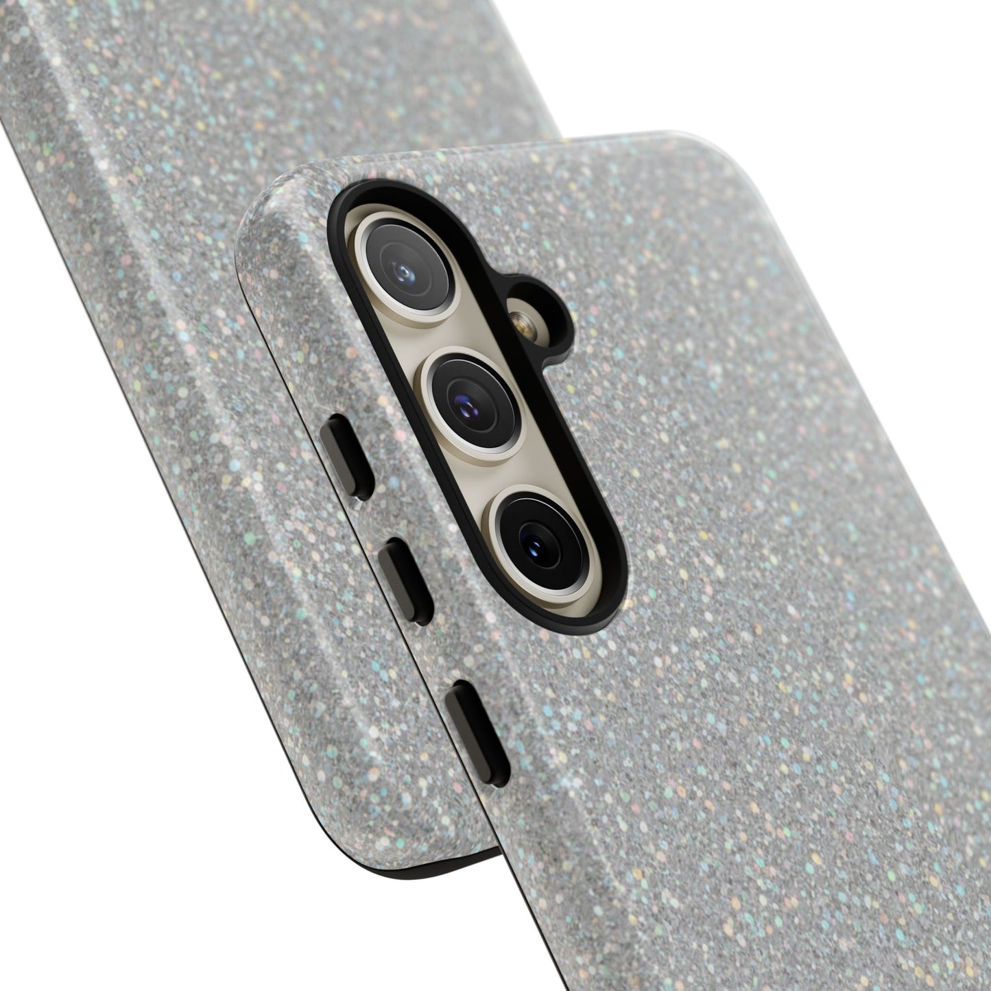 Glitter Silver Tough Phone Case — Sparkling Protective Phone Case