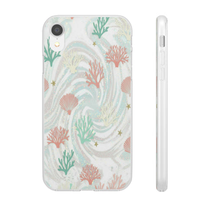 Pastel Seashell Phone Case — Coral Reef Wave iPhone Cover