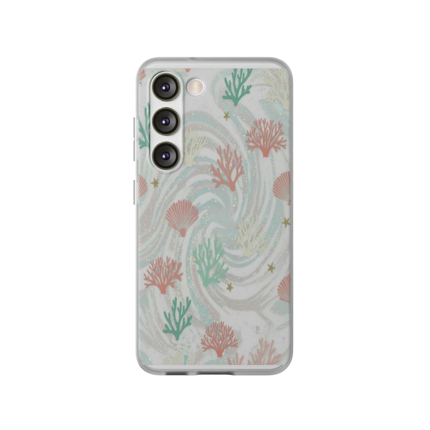 Pastel Seashell Phone Case — Coral Reef Wave iPhone Cover