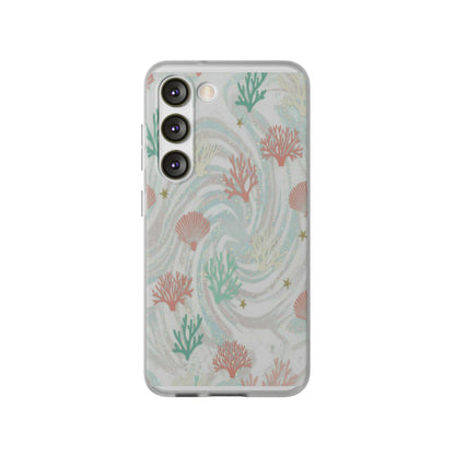 Pastel Seashell Phone Case — Coral Reef Wave iPhone Cover