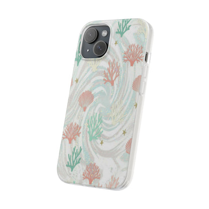 Pastel Seashell Phone Case — Coral Reef Wave iPhone Cover