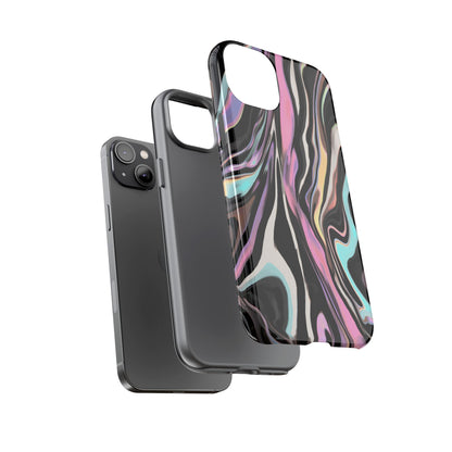 Abstract Marble Tough Phone Case — Pastel Swirl Protective Cover
