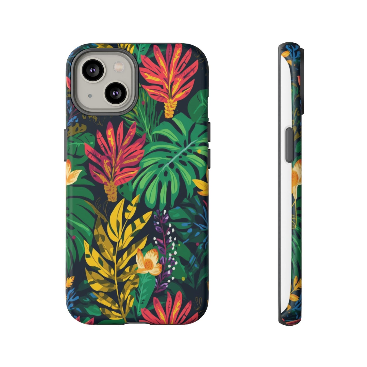 Tropical Floral Phone Case — Vibrant Jungle Leaf Protective Cover