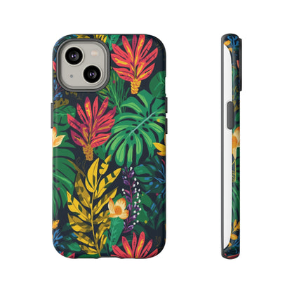 Tropical Floral Phone Case — Vibrant Jungle Leaf Protective Cover