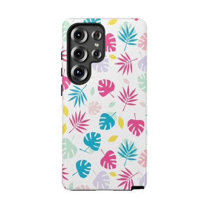 Tropical Leaf Phone Case — Colorful Pastel Monstera & Palm iPhone Case