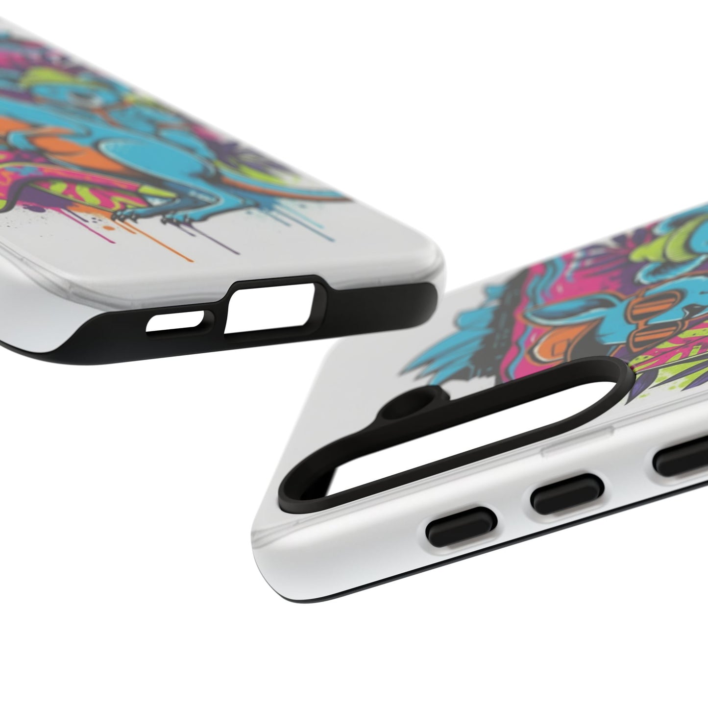 Kangaroo & Koala Surf Phone Case — Retro Neon Beach Art Tough Case