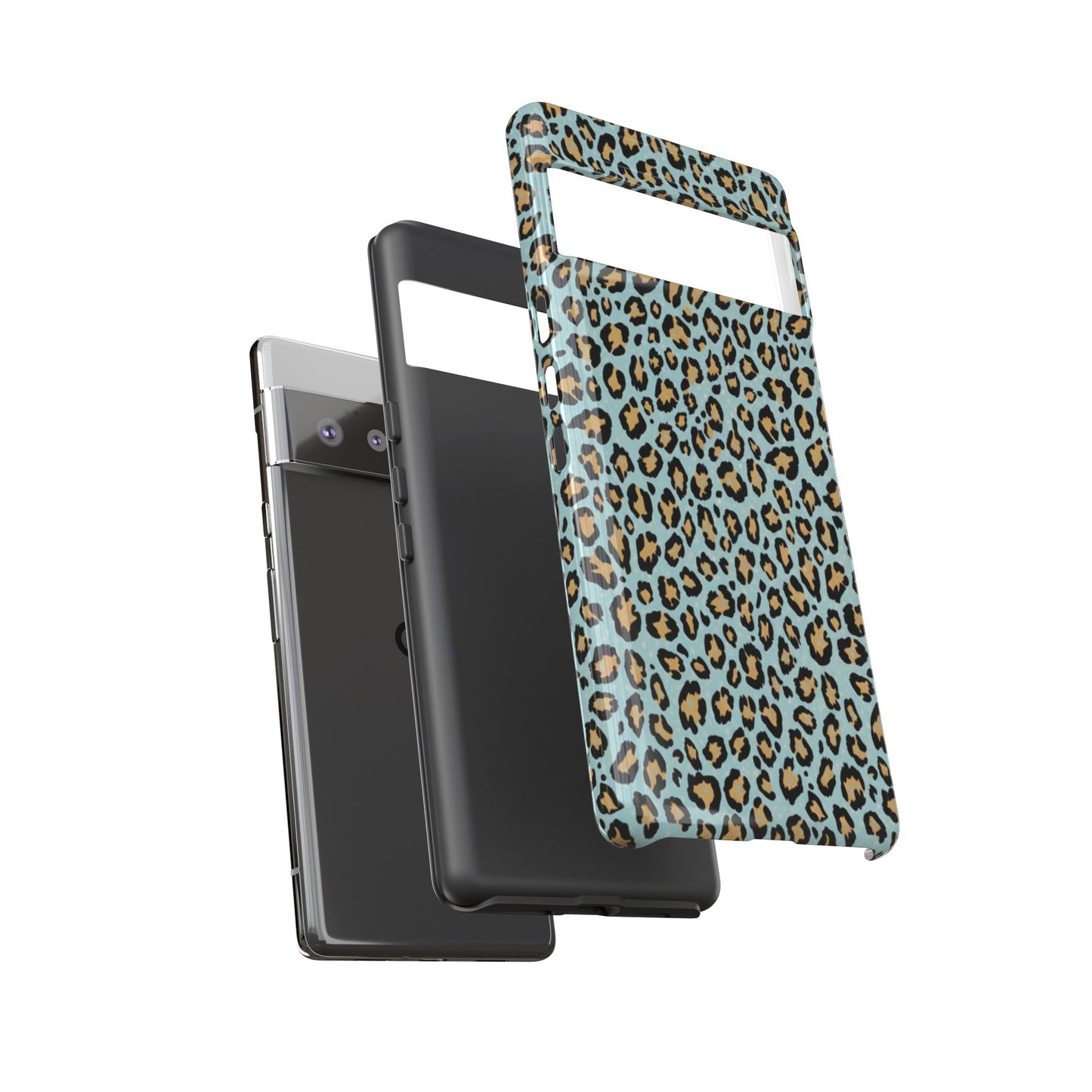 Leopard Print Tough Phone Case - Blue Cheetah Protective Cover