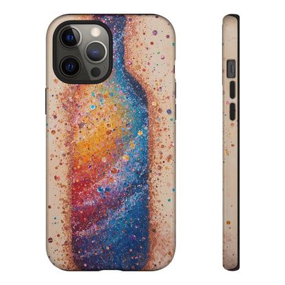 Galaxy Bottle Tough Phone Case — Colorful Nebula Splash iPhone Cover