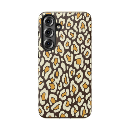 Leopard Print Tough Phone Case — Durable Protective iPhone Cover