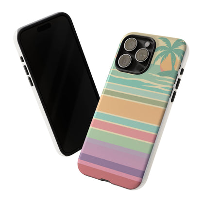 Tough Case — Retro Pastel Sunset Palm Tree Phone Case