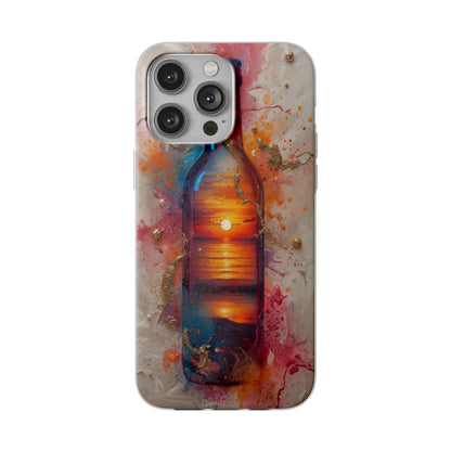 Copy of Floral Holographic Phone Case — Iridescent Leaves & Flowers Flexi Case