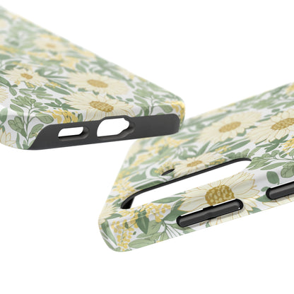 Daisy Meadow Tough Phone Case — Floral Protective Phone Cover