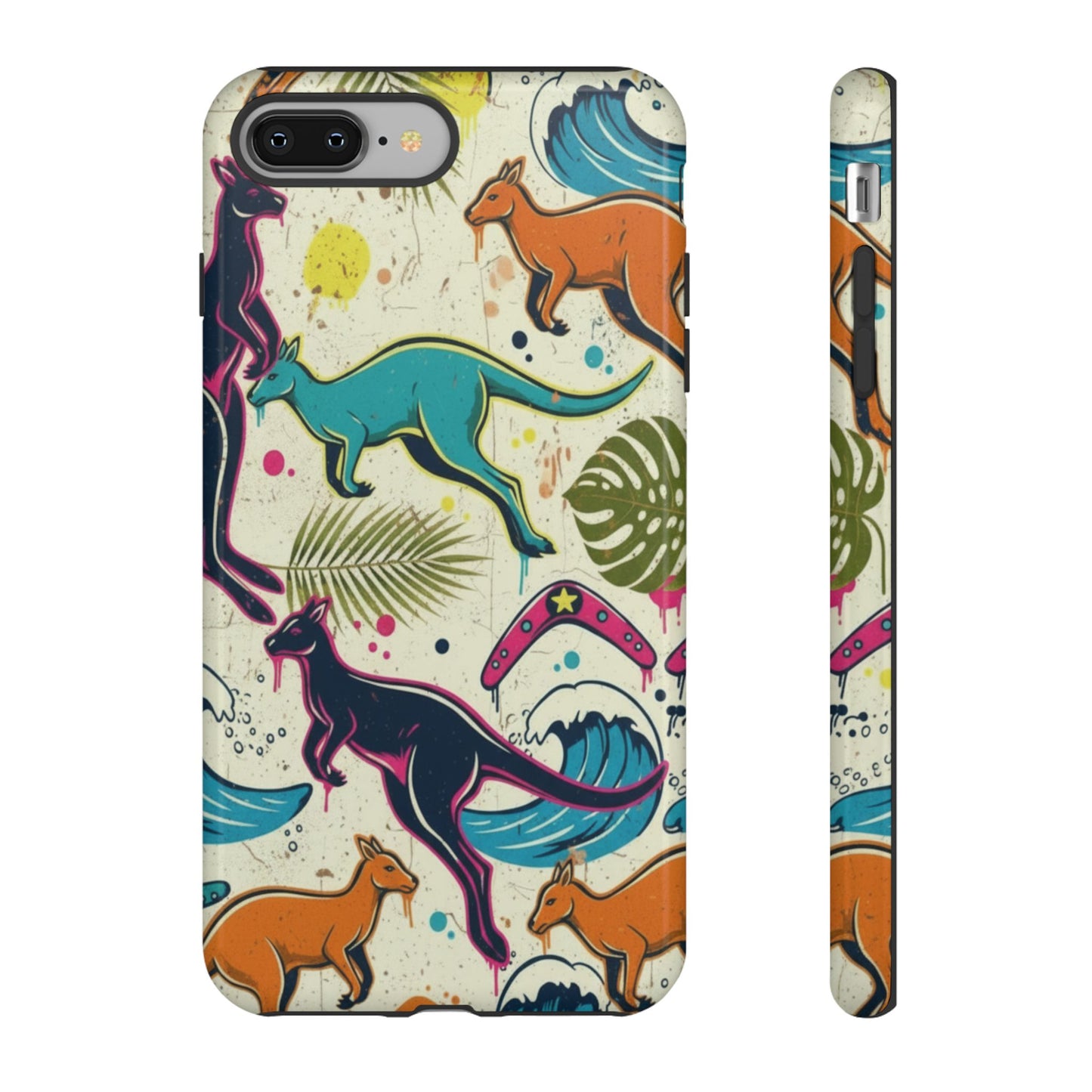 Tough Cases — Colorful Surfing Kangaroo Phone Case