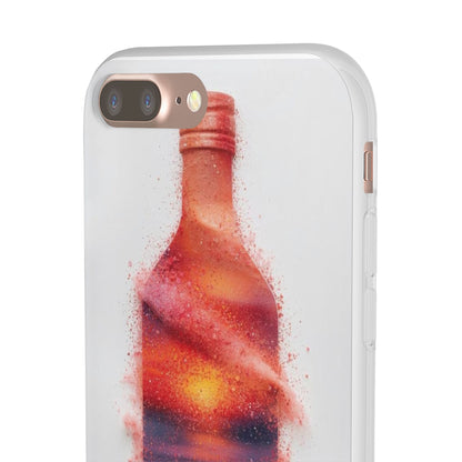 Galaxy Bottle Phone Case — Abstract Cosmic Beverage Design Flexible Case