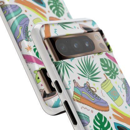 Tough Cases — Colorful Retro Sneakers & Sunglasses Phone Case