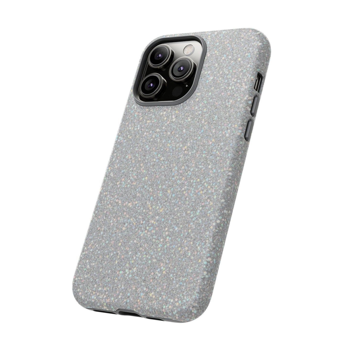 Glitter Silver Tough Phone Case — Sparkling Protective Phone Case