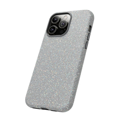 Glitter Silver Tough Phone Case — Sparkling Protective Phone Case