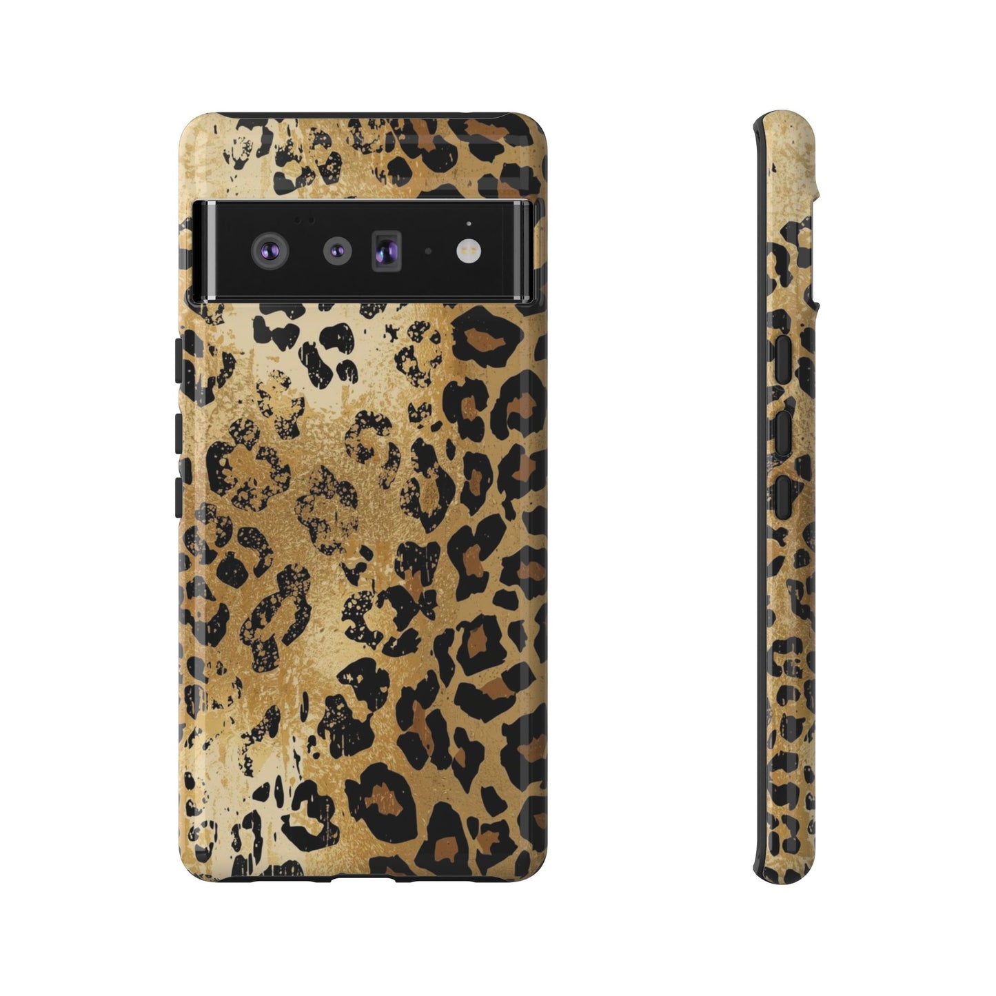 Leopard Print Tough Phone Case — Durable Protective iPhone Cover