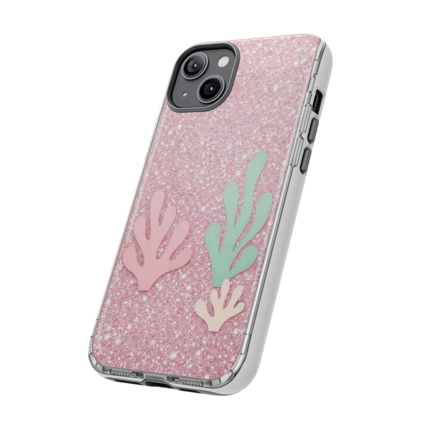 Pink Glitter Seaweed Tough Case - Sparkle Protective Phone Cover