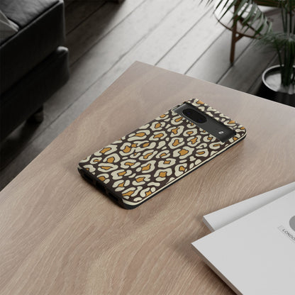 Leopard Print Tough Phone Case — Durable Protective iPhone Cover