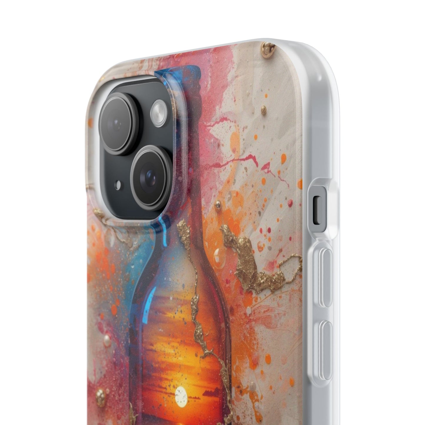 Copy of Floral Holographic Phone Case — Iridescent Leaves & Flowers Flexi Case