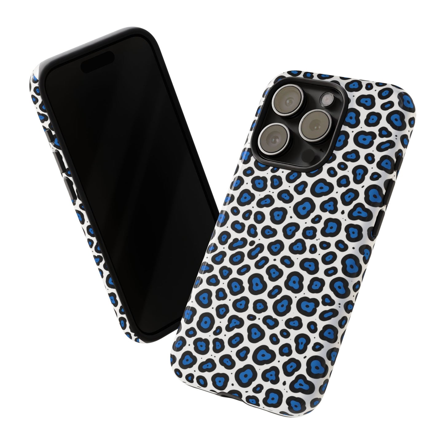 Blue Leopard Print Phone Case – Tough Protective Cover