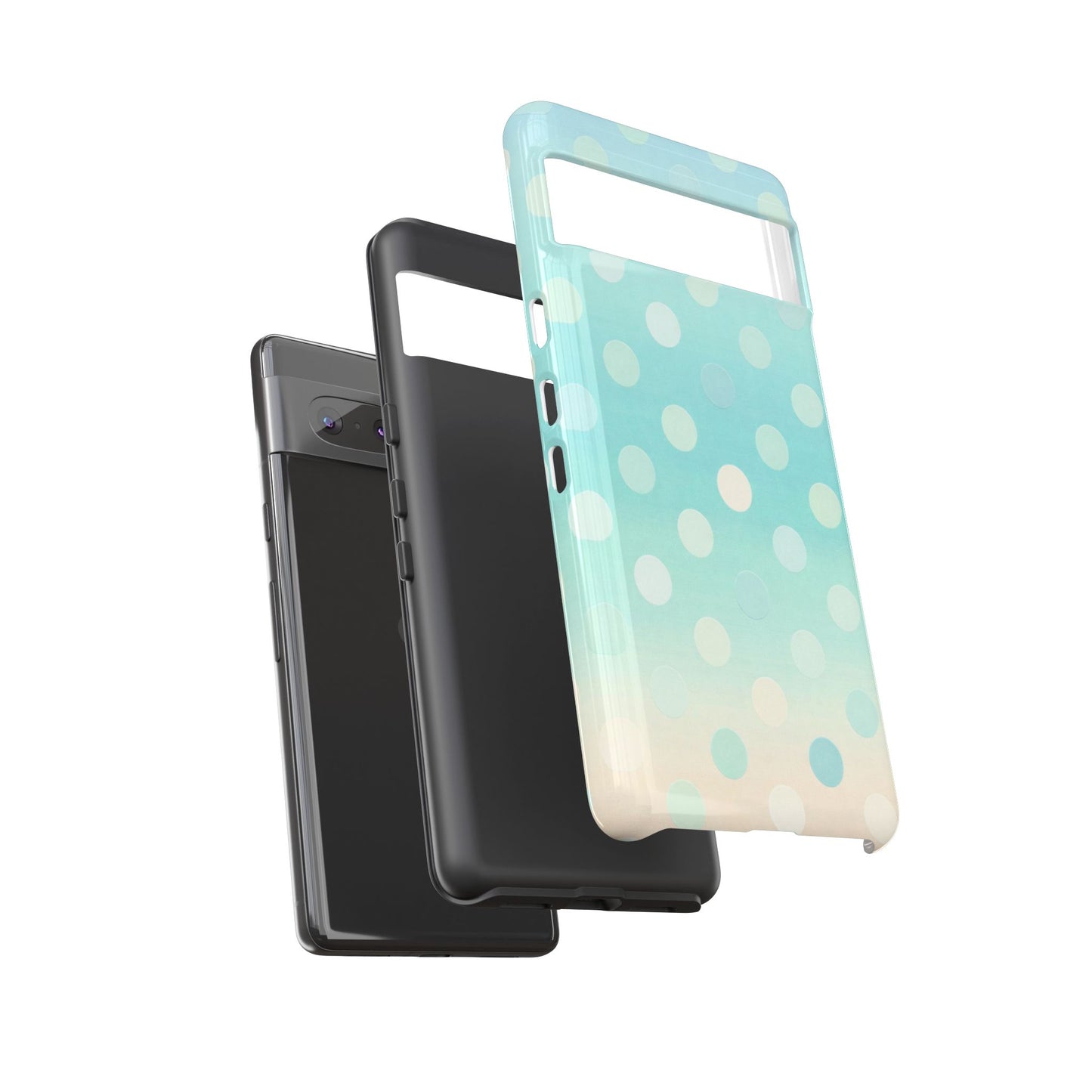 Abstract Palm Tough Phone Case — Minimal Coastal Blue Protective Cover
