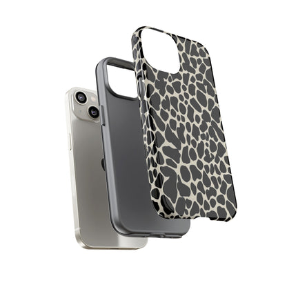 Black and White Cowhide Phone Case — Protective Tough Case