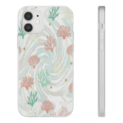 Pastel Seashell Phone Case — Coral Reef Wave iPhone Cover