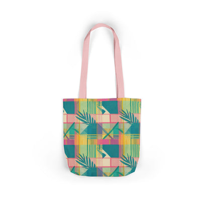 Tropical Geometric Canvas Tote