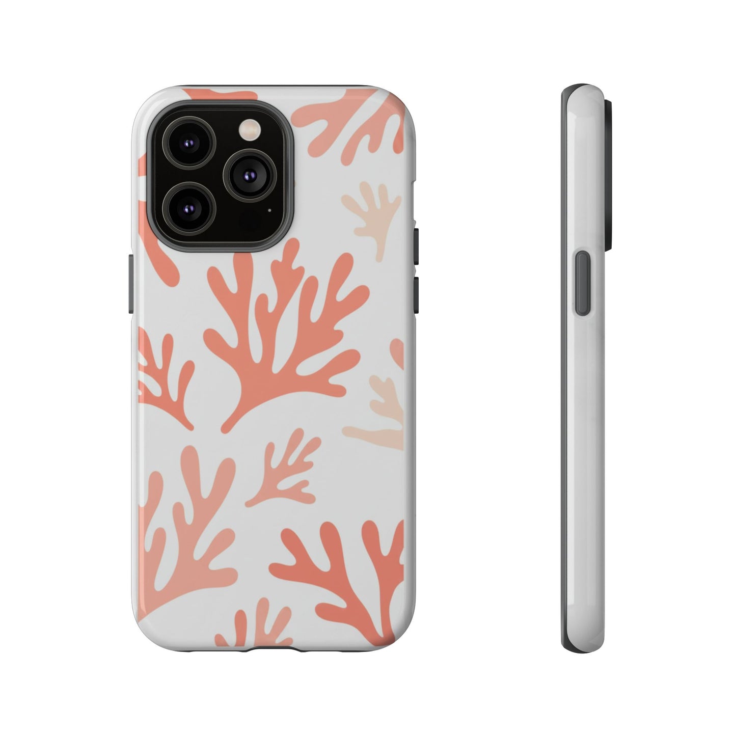 Coral Reef Pattern Tough Phone Case — Pink Beachy Protective Cover