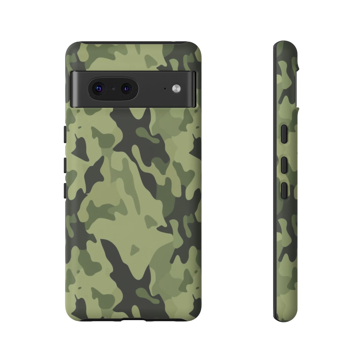 Camo Tough Phone Case — Military Green Protective iPhone Cover