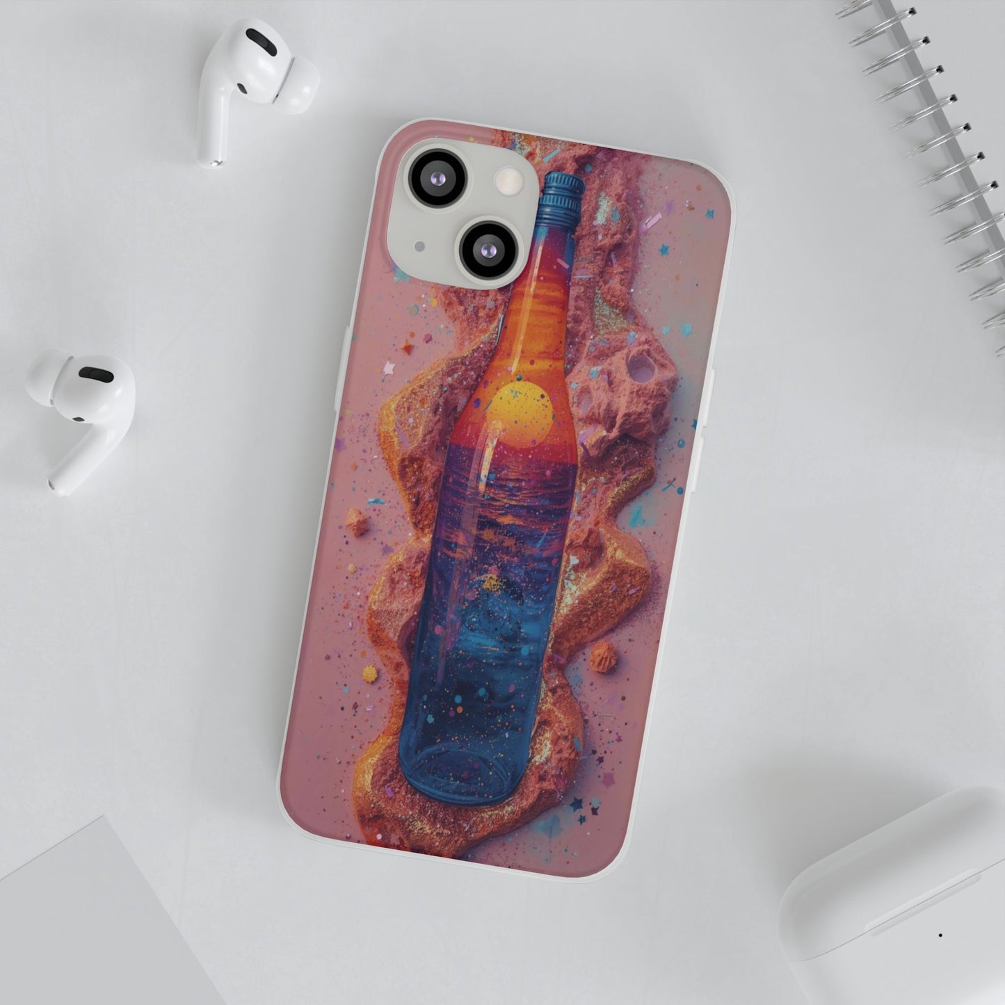 Phone Case — Surreal Sunset Bottle Art Flexible Protective Cover