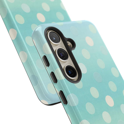 Abstract Palm Tough Phone Case — Minimal Coastal Blue Protective Cover