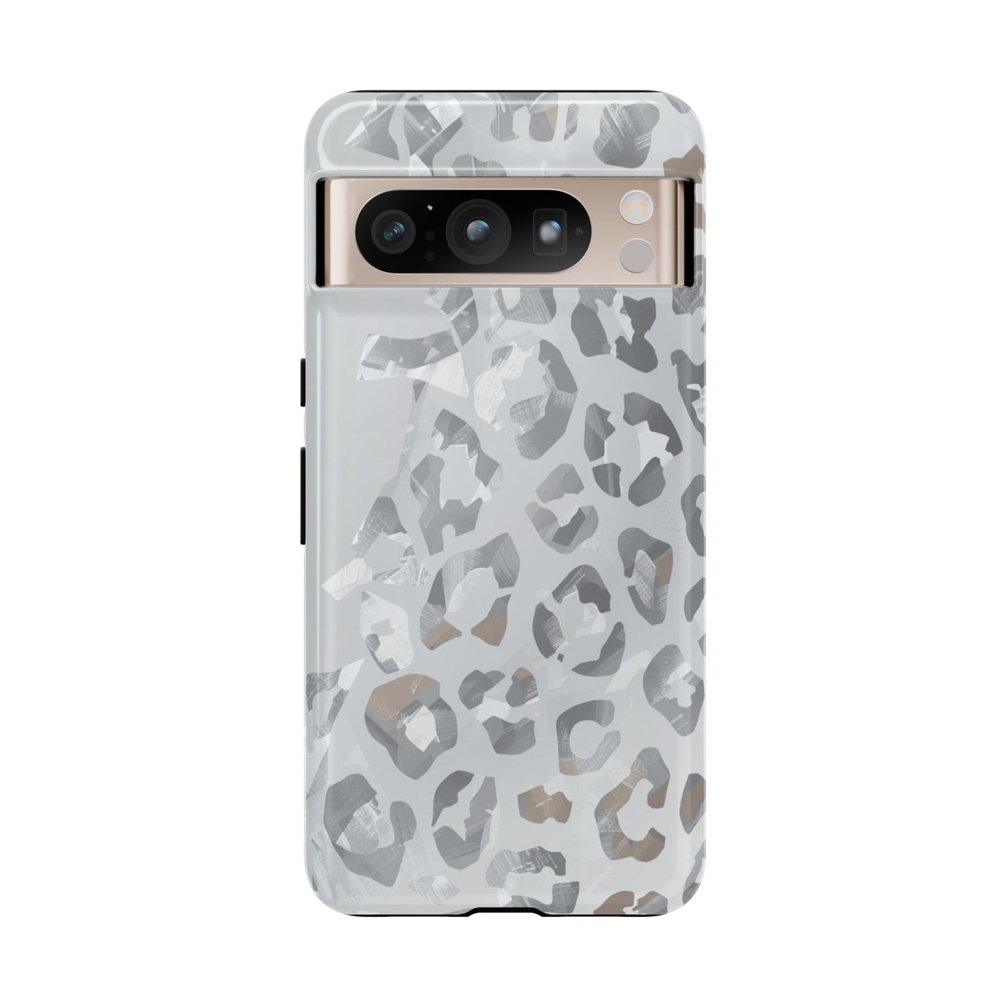 Silver Leopard Tough Phone Case