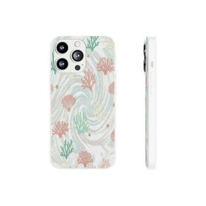 Pastel Seashell Phone Case — Coral Reef Wave iPhone Cover