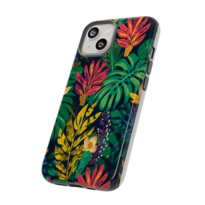 Tropical Floral Phone Case — Vibrant Jungle Leaf Protective Cover